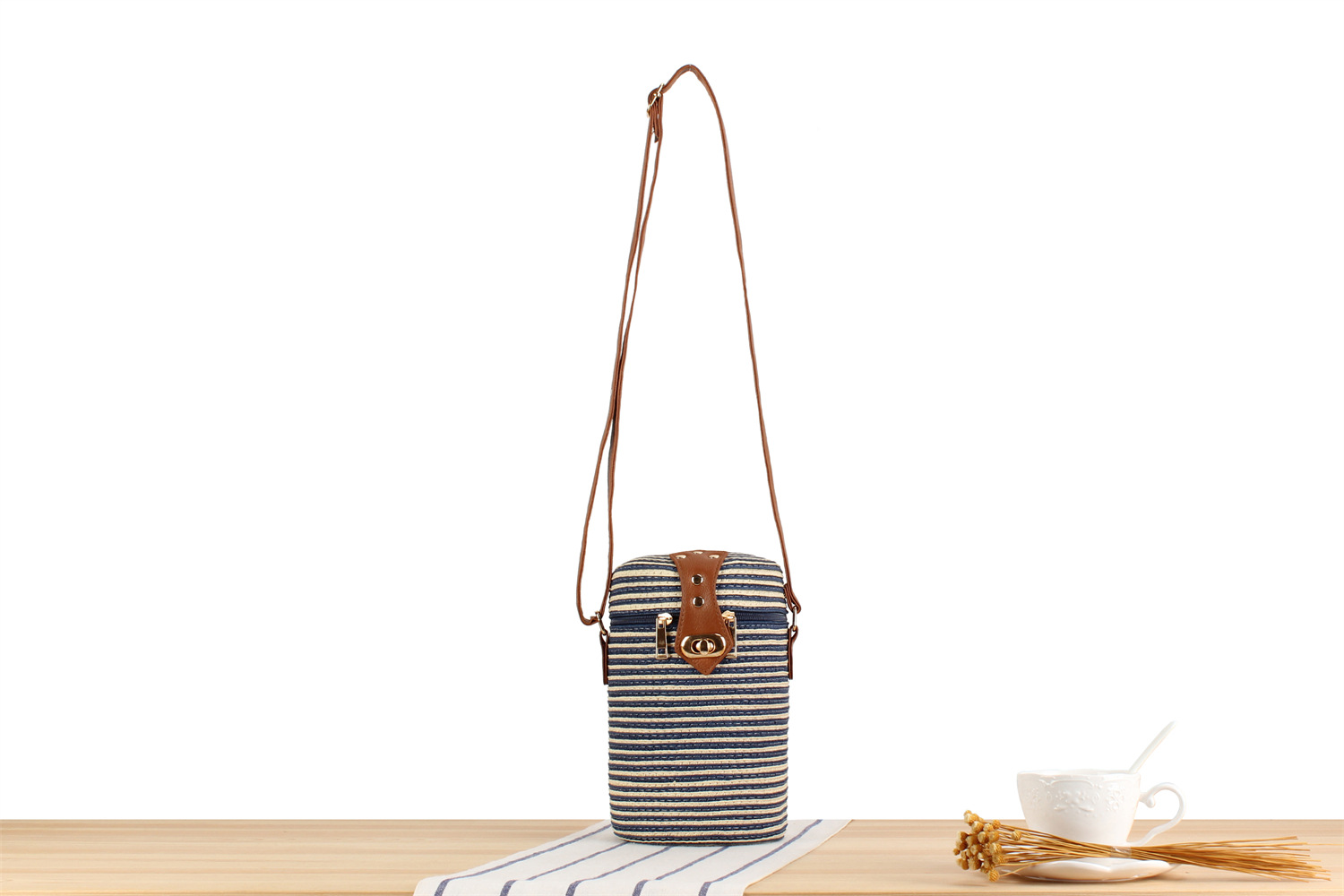 Damenmode Einzel-Schulter-Strohtasche pastoralen Stil Strandtasche_voghion.com