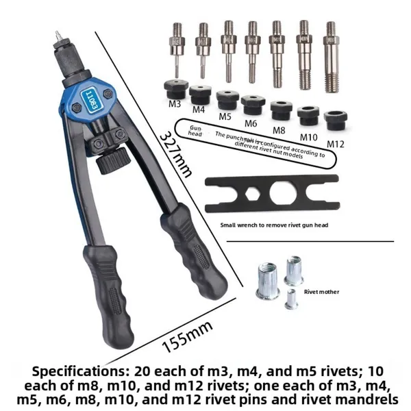 Rivet Nut Pliers Set For Threaded Steel Inserts And Rivets_voghion.com