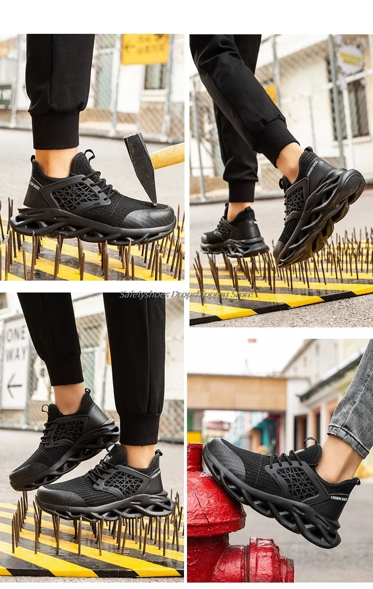 Männliche Turnschuhe Herren Sicherheitsarbeitsstiefel für Mann Stahlkappe Antismashing Arbeitsschuhe Drop Protective 221007_voghion.com