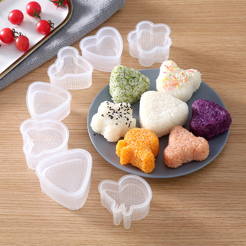 Cartoon-Form-Set, Roll-Sushi-Reisbällchen, Bento-Pressform, japanische DIY-Werkzeuge, Küchenzubehör_voghion.com