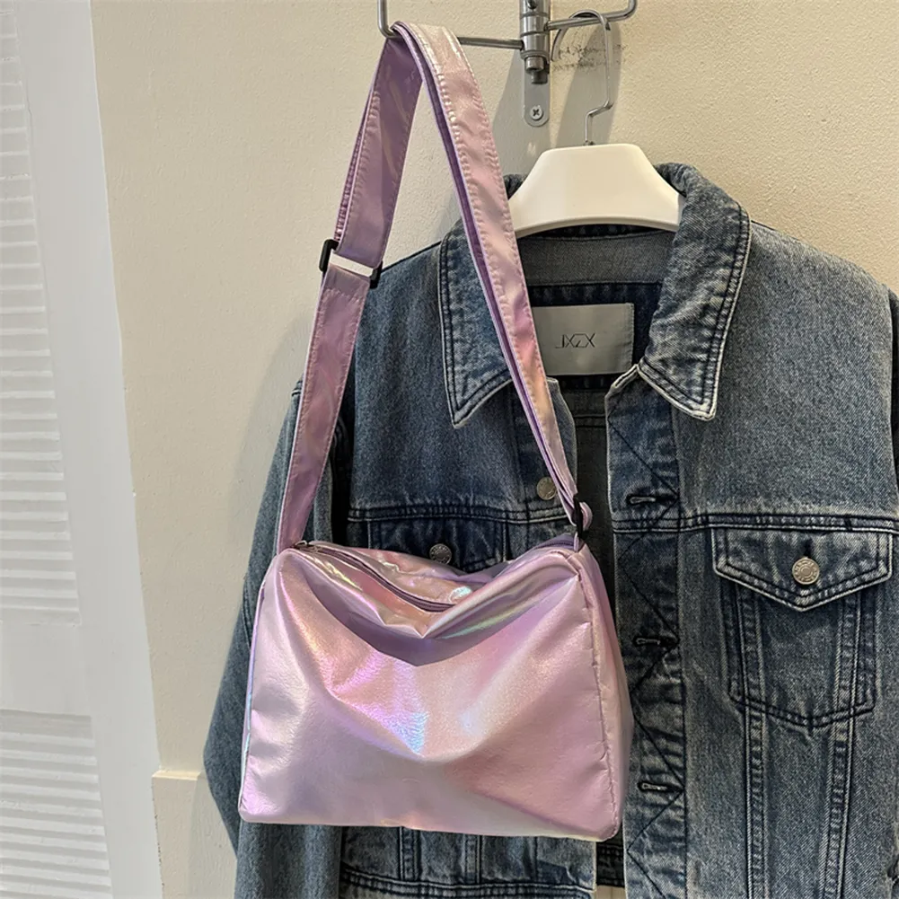 Borsa a tracolla grande e capiente da donna, casual, morbida, da viaggio, multicolore, con tracolla regolabile, semplice, da donna e da ragazza_voghion.com