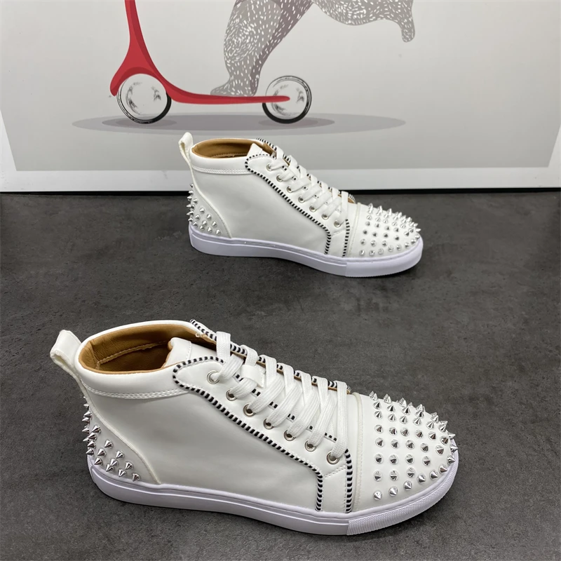 Plateau-Schuhe für Herren, elegante RiSALE-Schuhe, Original-Lederstiefel, hässliche Stiefel, Nachtschuhe_voghion.com