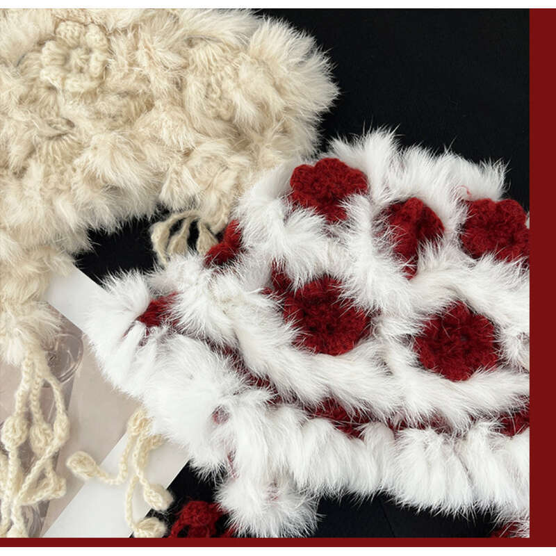 2024 New Rabbit Fur Knitted Woolen For Women's Autumn And Winter Atmosphere, Taking Pictures To Keep Warm,_voghion.com