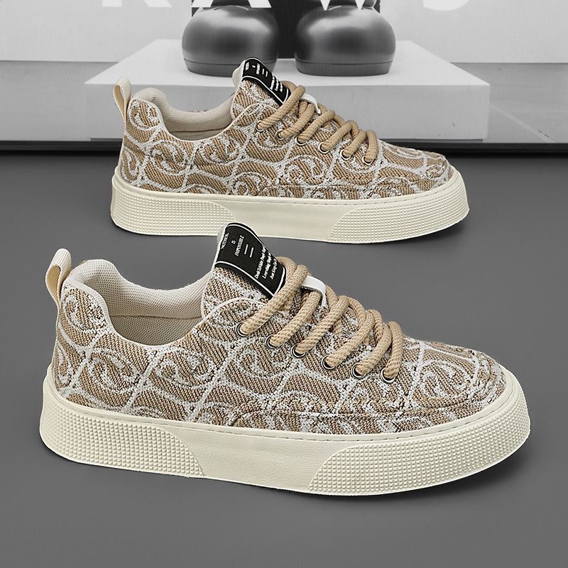 Sommar Nya Andningsbara Canvas Herrskor Koreanska Utgåva Mångsidiga Sport Casual Board Trendiga Skor_voghion.com