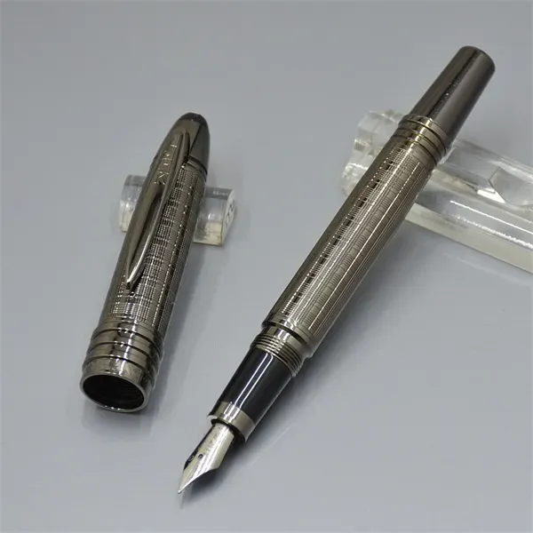 wholesale Wholesale High Quality Black Metal Fountain Pen School Office Stationery 0.7 Nib Calligraphy Ink Pens For Business Gift_voghion.com