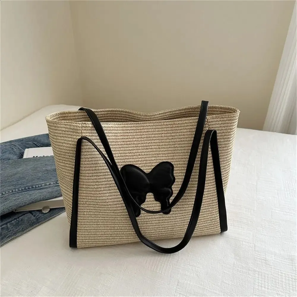 Gewebte Tragetasche Für Den Strand Handgefertigte Rattan Tasche_voghion.com