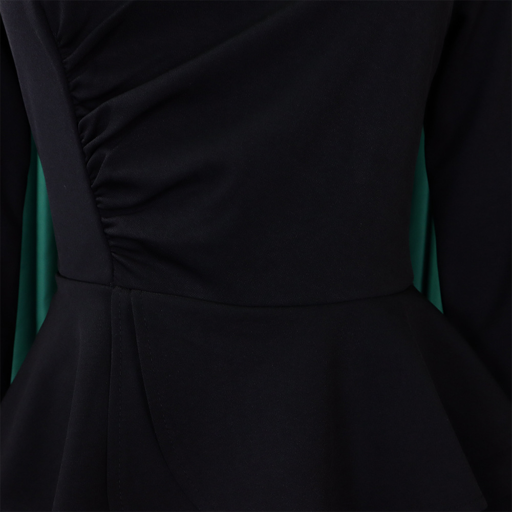 Damenmode OL-Set mat gerüschtem V-Ausschnëtt an Tops an Hosen aus zwee Deeler_voghion.com