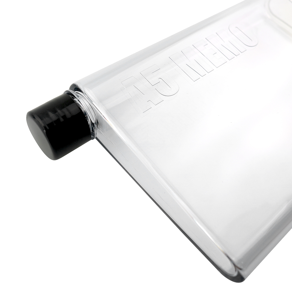 750ml Flat Water Bottle Outdoor Sports Drinking Waterbottle Crystal Transparent Plastic Kettle Portable Bottles Cup Drinkware_voghion.com