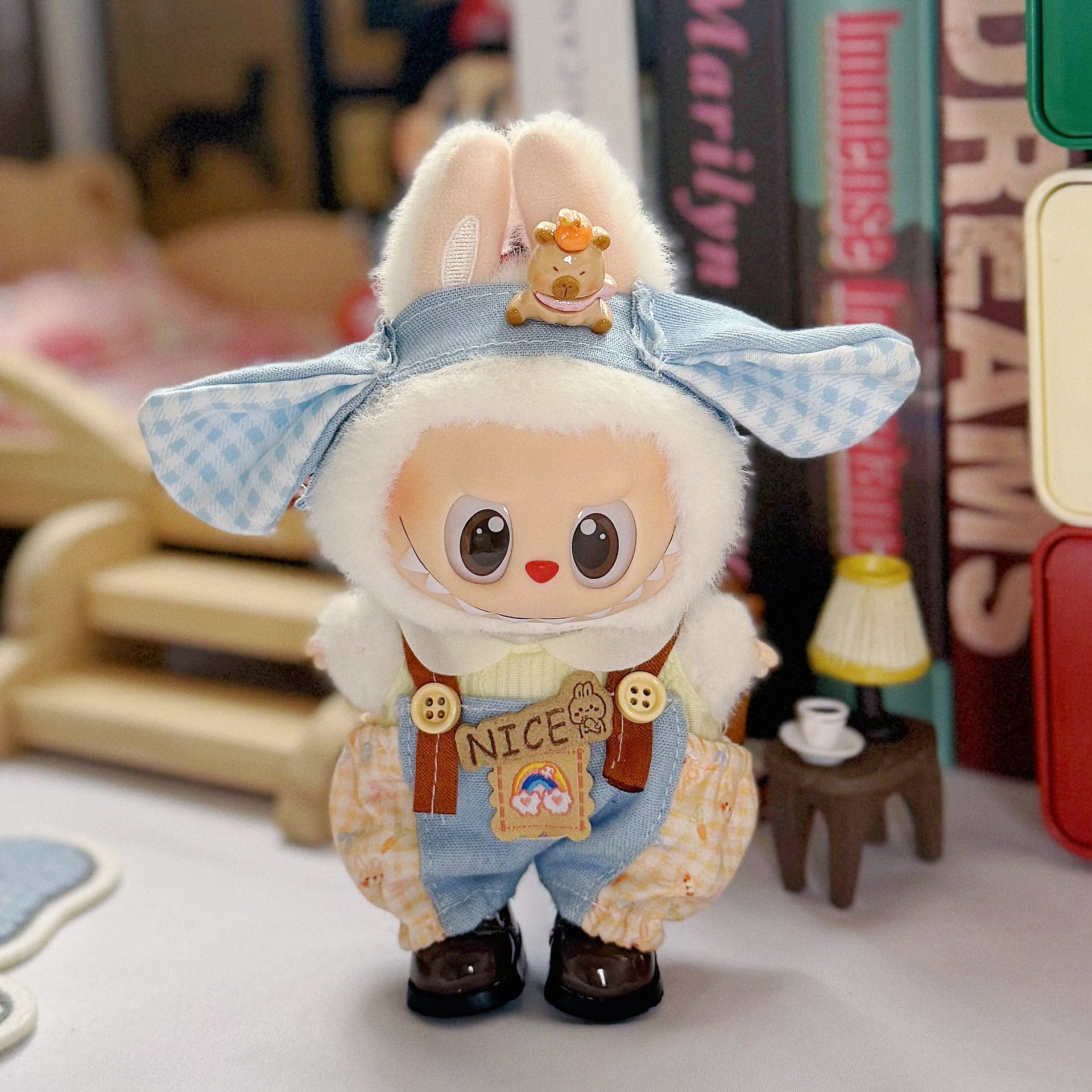 Dolls Accessories Clothes Only 15 17cm Blind Box Sit And Sit Party Clothes Doll Cowboy Hat Strap