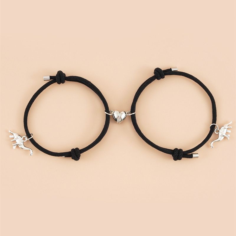 Bracelet créatif et mignon en forme de dinosaure en trois dimensions, pendentif pour bébé, boucle magnétique, pour couple_voghion.com