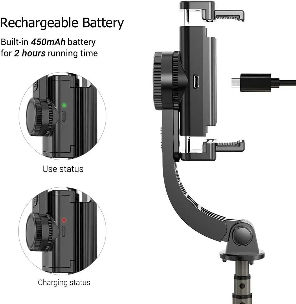 Stabilizzatori Selfie Stick Treppiede Gimbal Stabilizzatore per Cellulare Supporto per Cellulare Smartphone Action Camera Cellulare_voghion.com
