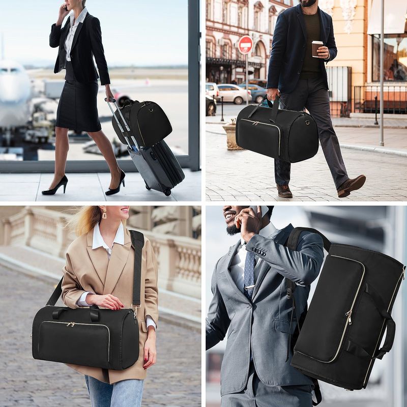 Reise-Kleidertasche, umwandelbare Kleidertasche, verschleißfest, faltbar, zum Aufhängen, kann quer über den Körper_voghion.com