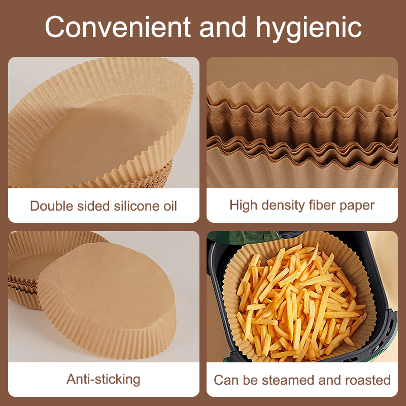 50Pcs Nonstick Air Fryer Disposable Parchment Paper Liner Oil-proof Paper Tray Baking Mat Air Fryer Accessories Square Round_voghion.com