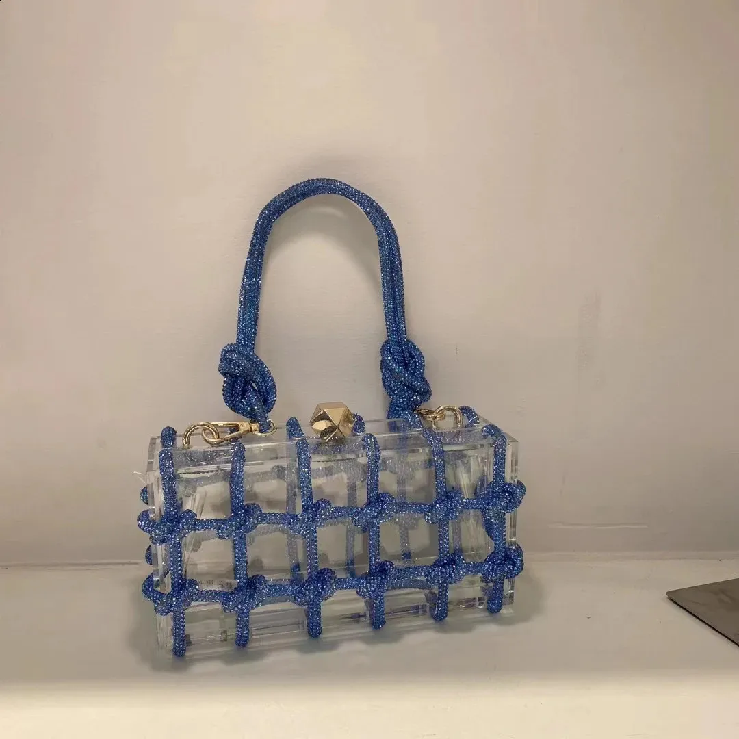20 Colors Dia Clear Acrylic Box Evening Clutch Bags Women Woven Knotted Rope Rhie Purse And Handbags 240725_voghion.com