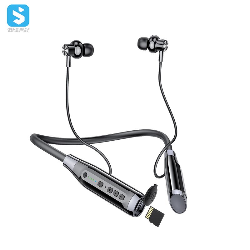 Earbuds Sports Neckband Headphones In Ear Hanging Noise Canceling Neck Band Headset_voghion.com