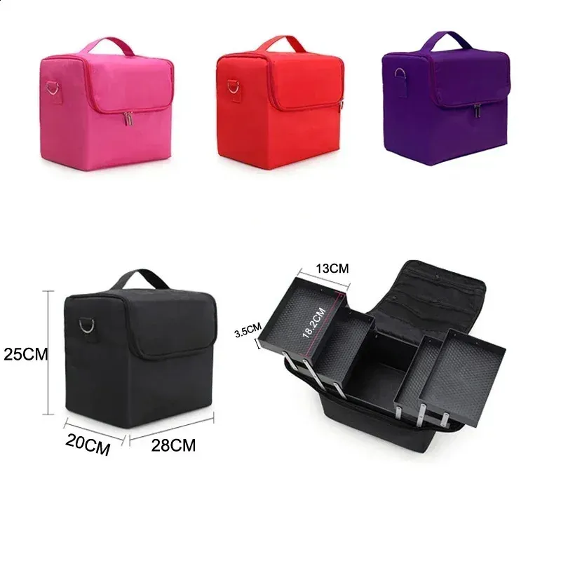 Large Capacity Make up bag Multi-layer Manicure Hairdressing Embroidery Tool Kit Cosmetics Storage Case Toiletry Bag_voghion.com