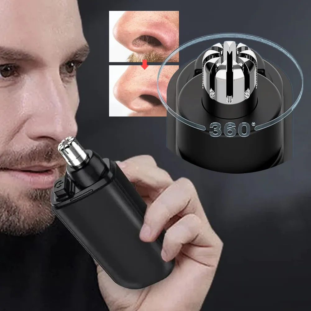 2025 Professional Nose Trimmer - Dual Blades, USB-C Fast Charging, Unisex_voghion.com
