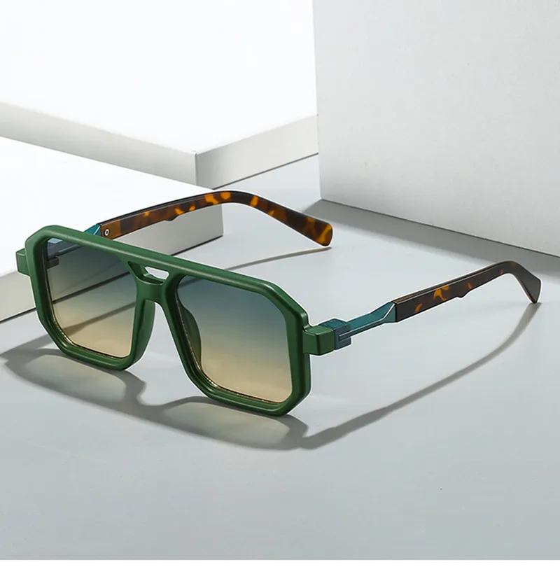 Sunglasses Square Gradient Uv400 Women And Men Retro Polygon Shades_voghion.com