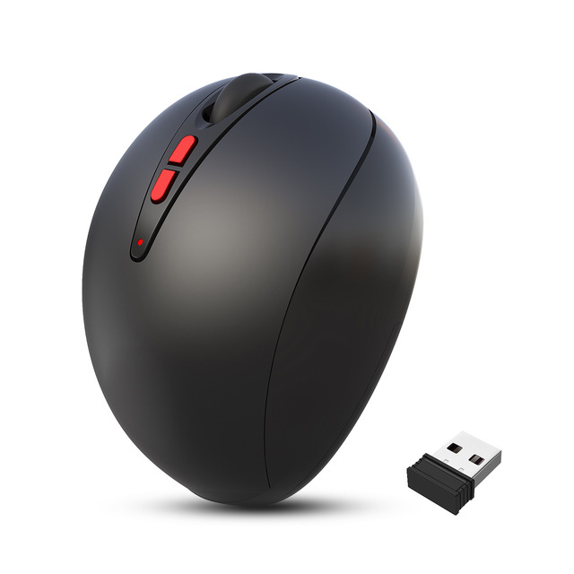 Ratón inalámbrico de 2,4 G y 2400 Dpi de larga duración y saludable para computadora de oficina, ratón vertical recargable, diseño ergonómico de 7 botones_voghion.com