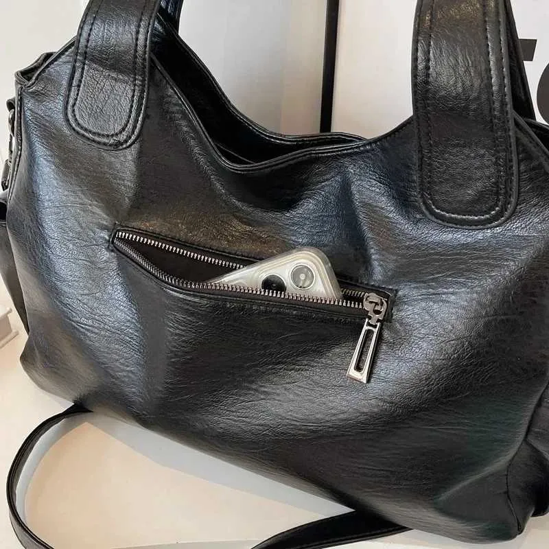 Stylish Women's Shoulder Bag And Handbag Set With Contrast Colour_voghion.com