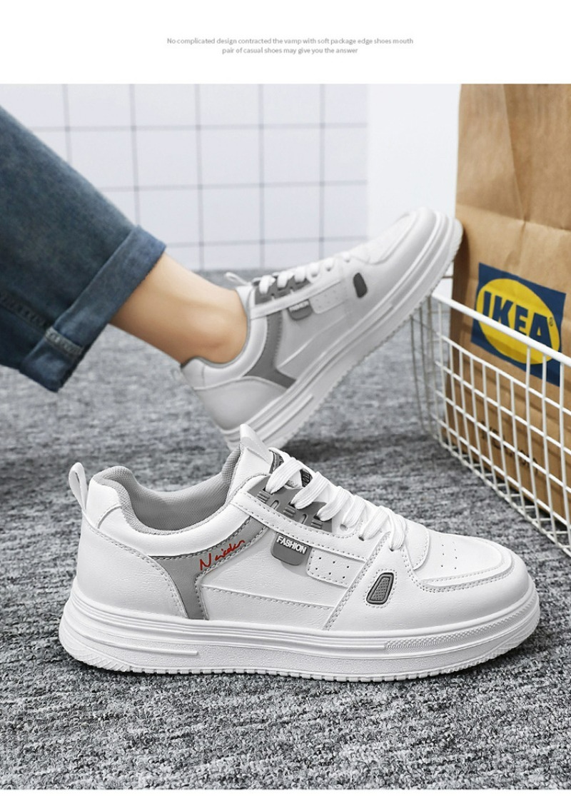 Men's Casual Walking Sneakers Breathable Lace-up Platform Shoes_voghion.com
