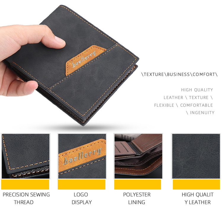 baellerry portafoglio uomo corto coreano aperto multi-carta portamonete giovane orizzontale piccolo portafoglio_voghion.com