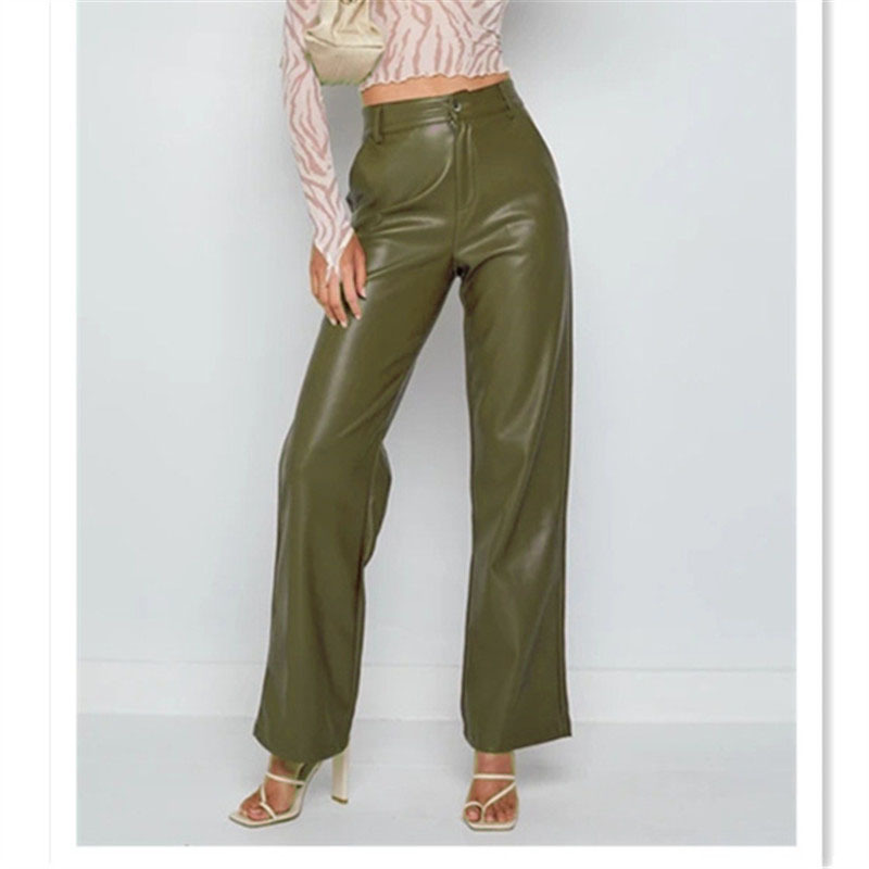 Women's High-elastic Leather Pants For Women Stylish Pu Trousers_voghion.com