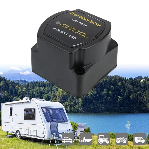 Relais isolateur de batterie entièrement automatique 12 V 140 A pour charge de voiture/camping-car_voghion.com