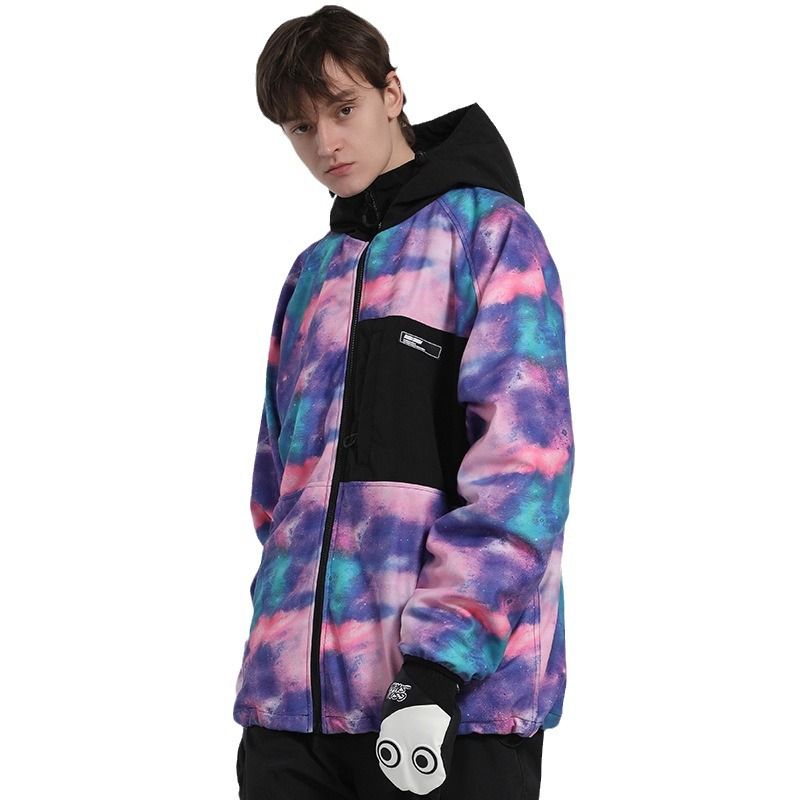 Snowsuit woman thickened warm double board with new star snowboard hoodie man_voghion.com