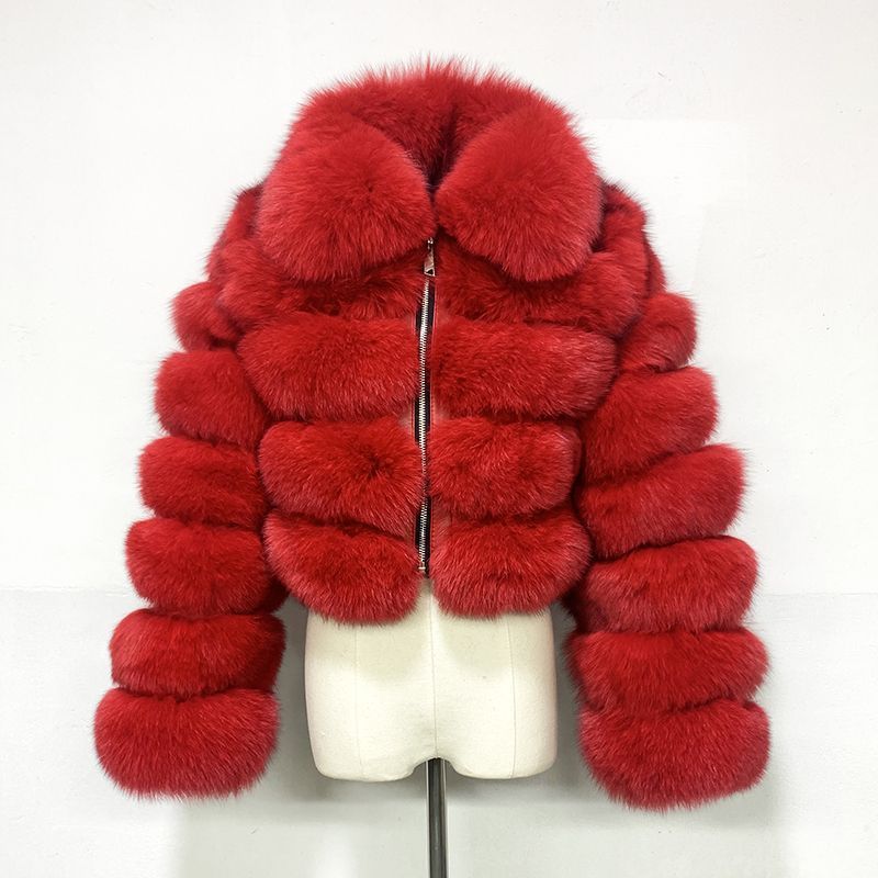 Vêtements pour femmes manches courtes en fourrure pour femmes automne et hiver hauts chauds manteau en peluche tendance_voghion.com