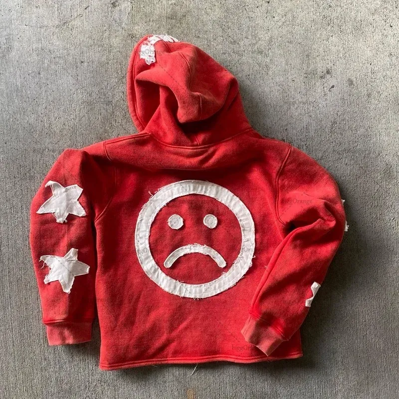 Herren Y2k Casual Retro Gothic Hoodies Europäische und amerikanische Buchstabenstickerei Übergroßer Hoodie Damen Y2K High Street Paarmantel Retro Loose_voghion.com