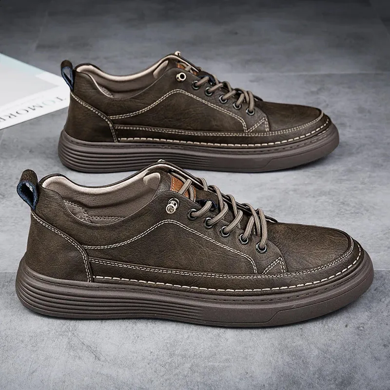 Abnkarwin Homens Couro Casual Sapatos Baixos Clássico Moda Primavera Verão Outono Inverno Tamanho Grande 47 240702_voghion.com