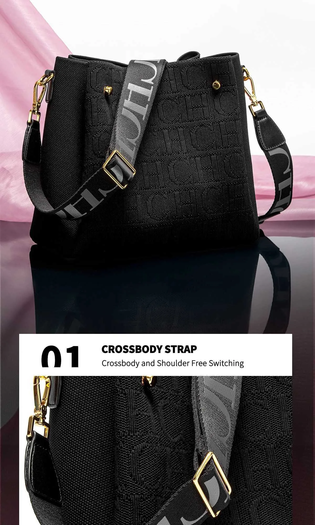 Klassische Retro Schultertasche Einfarbig Modische Damenhandtasche_voghion.com