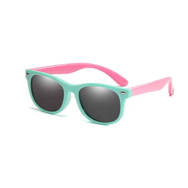 New Arrivals Polarized Kids Sunglasses TR90 Silicone Gel Frame Classic Square Children Sun Glasses Girls Boys Multi Color Baby_voghion.com