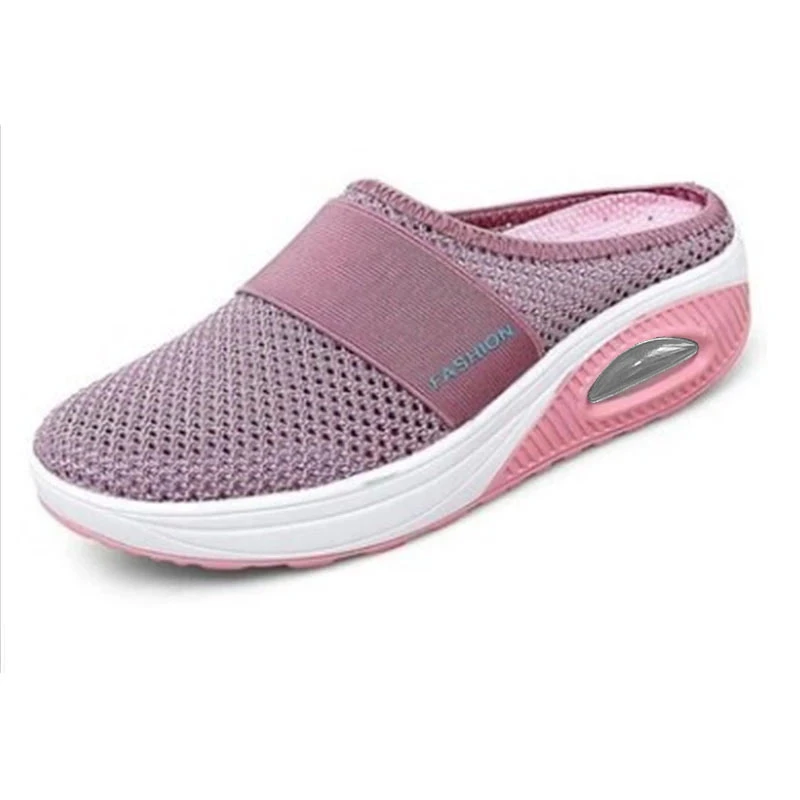 P3 Frauen Keil Premium Hausschuhe Vintage Antislip Casual Weibliche Plattform Retro Schuhe Plus Größe Orthopädische_voghion.com