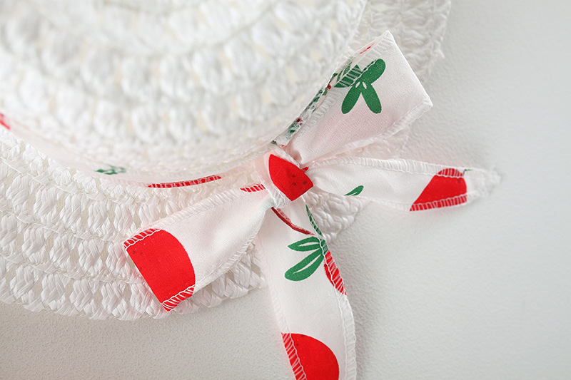 Infant Sling Dress Back Bow Baby Girl Dress Cotton Breathable Baby Clothes Fruit Pattern Sleeveless Mini Dress Set Hat For Girls_voghion.com