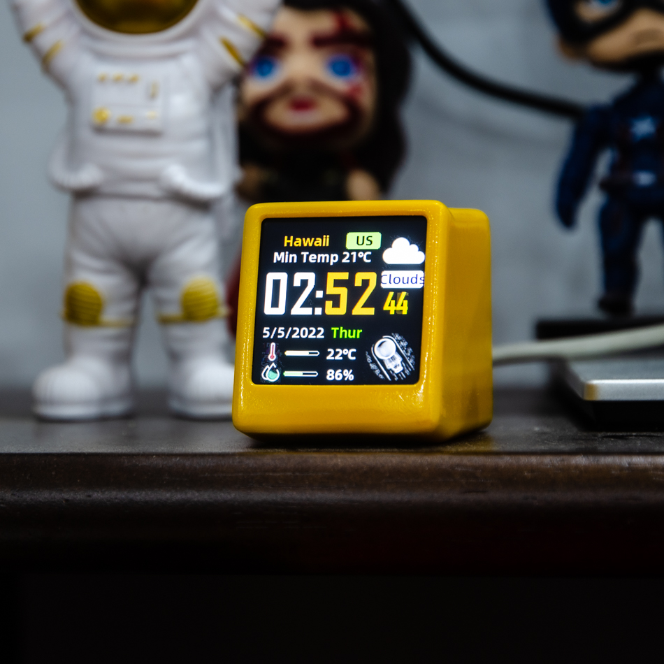Smart Weather Station Desktop LED LCD Digital Ur Elektronisk Termometer Hygrometer Sensor Udendørs_voghion.com