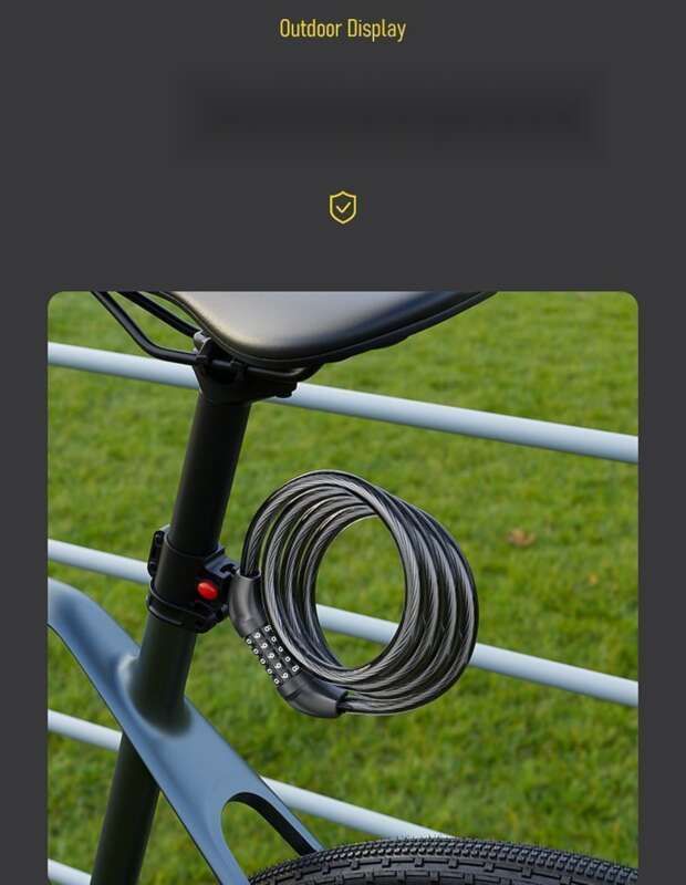 People's Bicycle Mountain Five Digit Password Anti Theft Lock Electric Bike Chain Steel Cable Thickened_voghion.com