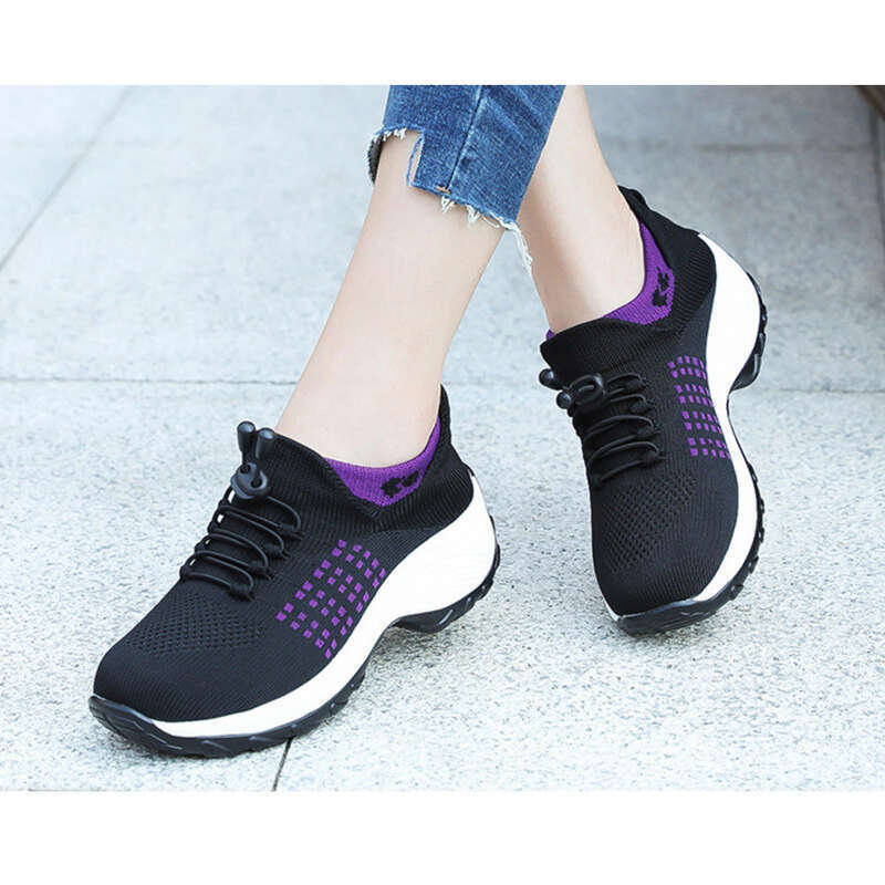 Calzini oversize traspiranti casual da donna in rete intrecciata, scarpe leggere e versatili con suola spessa, incollate a freddo_voghion.com