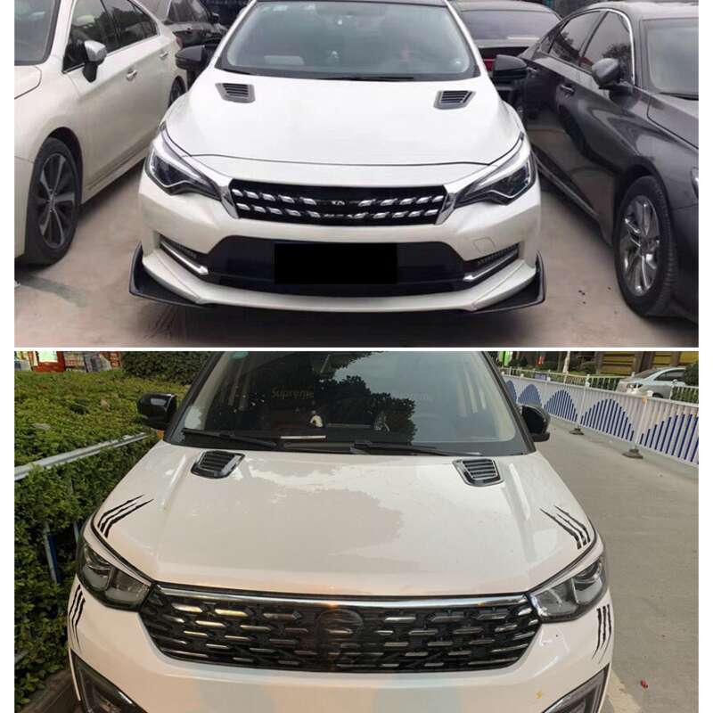 Car Shark Gill Simulation Engine Hood Universal Decorative Sticker Modification Air Outlet_voghion.com