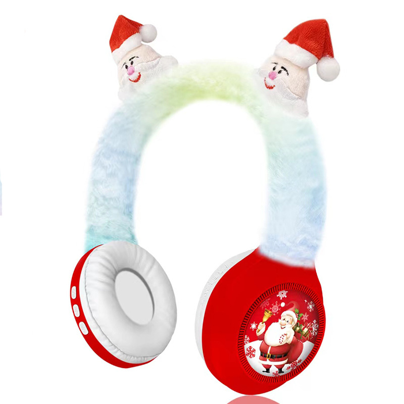 Heiße Art Weihnachtsgeschenke grenzüberschreitende Animation Cartoon Kinder mit LED-Lampe leuchtender Kopf-montiert drahtloses Bluetooth_voghion.com
