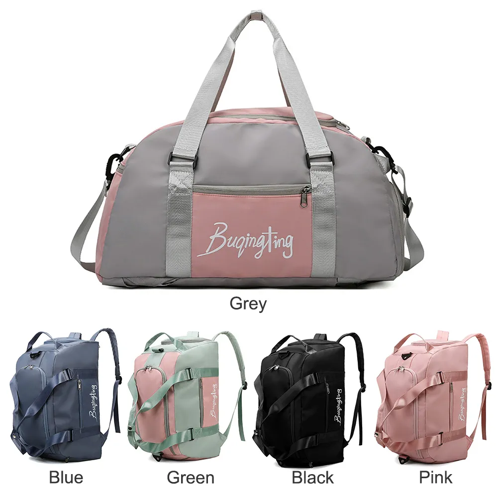 Gym Handbags Fiess Shoulder Men Women Oxford Sport Yoga Backpack Travel Tote Bag With Shoe Compartment_voghion.com