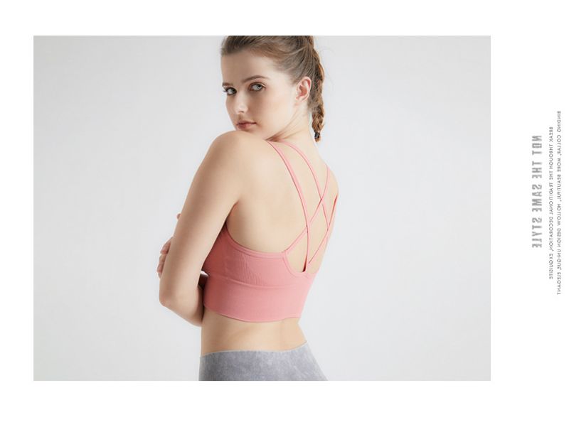 Het dragen van een alles-in-één sport voor vrouwen, Xia Meibei, Yoga, Fiess, BH, Hardlopen, Cross schokabsorberend, Gebundeld_voghion.com