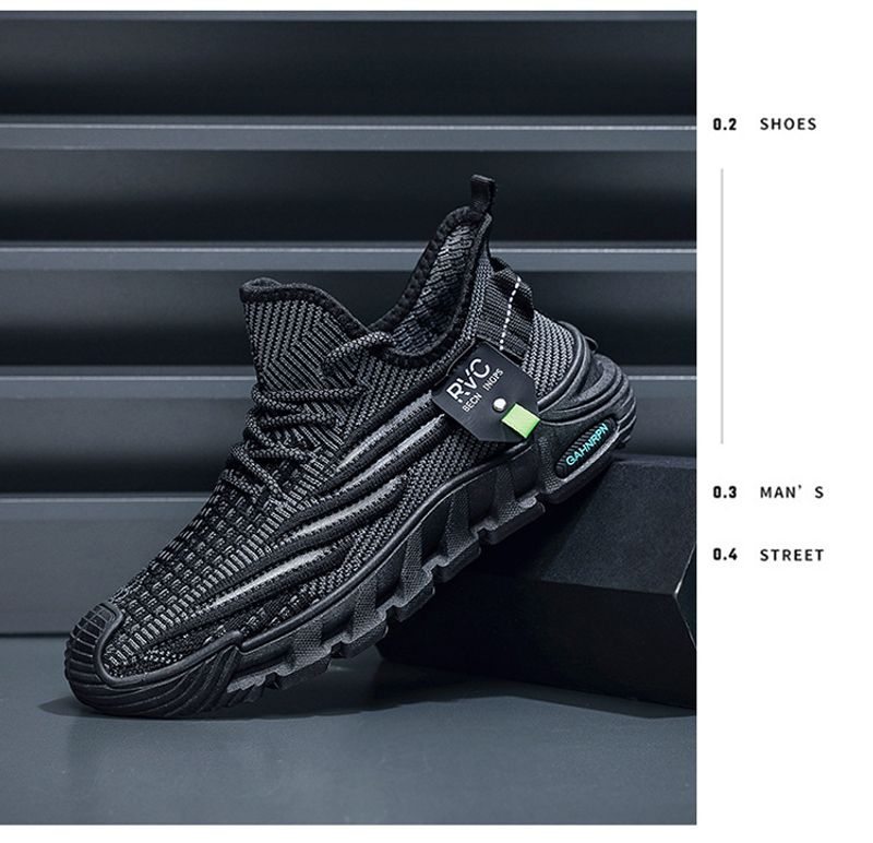 Trendy Casual Flyknit Mesh Herrenschuhe Sommer Neue atmungsaktive leichte Laufschuhe_voghion.com