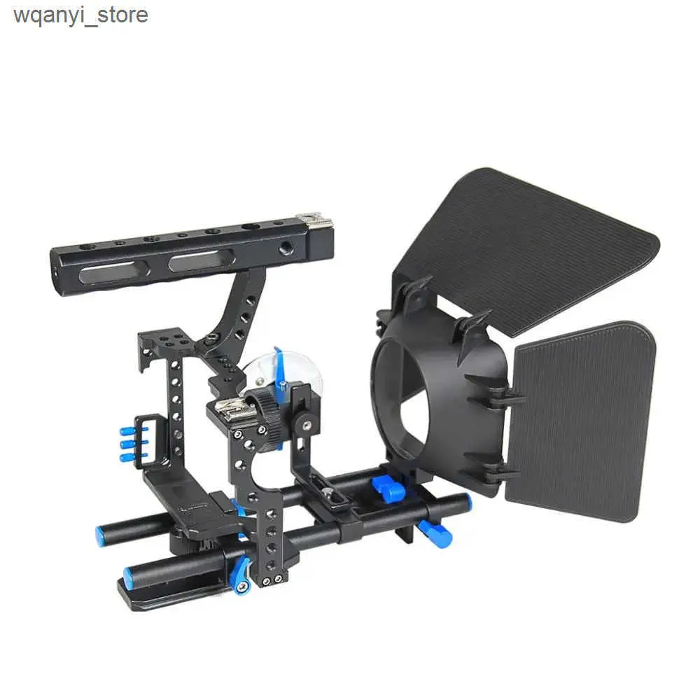 Stabilisatoren A7 Videostabilisator Kamerakäfeg Grëff Dsrl Buerrigg Fir GH4 A6300 A6500 A7S A7R A7Rii A7Sii Filmkäfeg_voghion.com