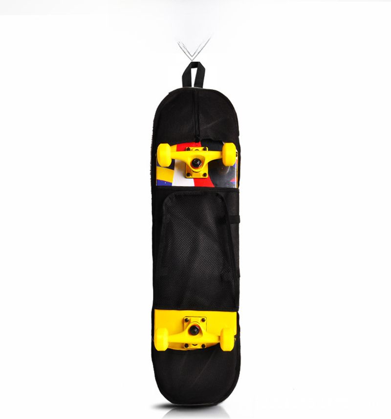 Single-shoulder Double Four-wheel Skateboard Multifunctional Satchel Scratch Board Backpack Bag_voghion.com