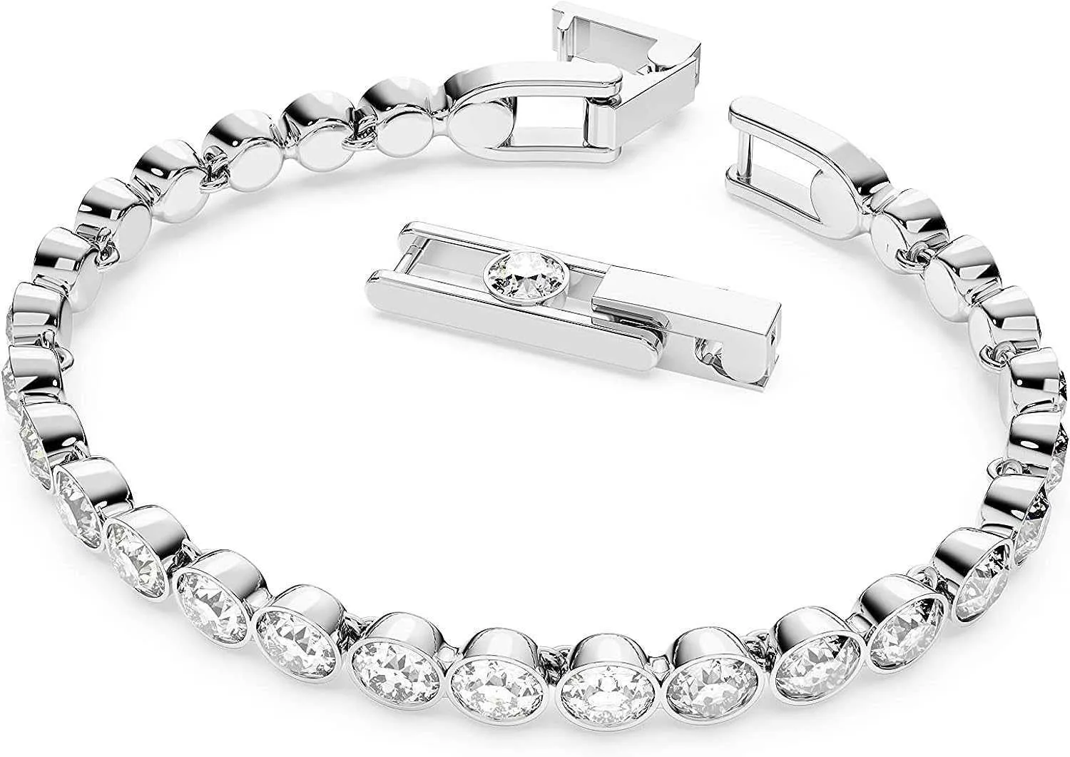 bracelets Moissanite Chain Tennis And Earrings Jewelry Series Rhodium Plated Clear Crystal Bracelet Free Shipping_voghion.com