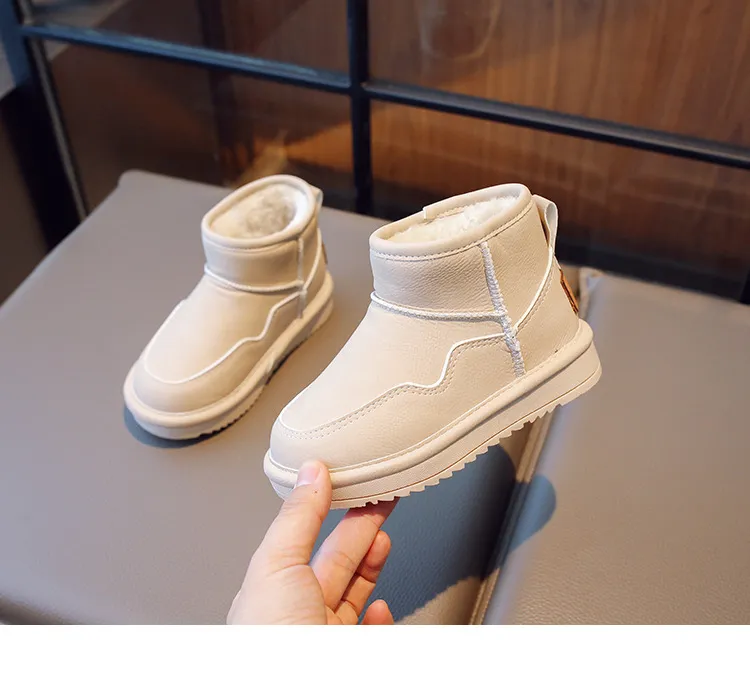 Cizme de zăpadă Happysteps impermeabile, din bumbac gros, calde, de iarnă, pentru copii și fete, mărimi US9C-US5Y_voghion.com