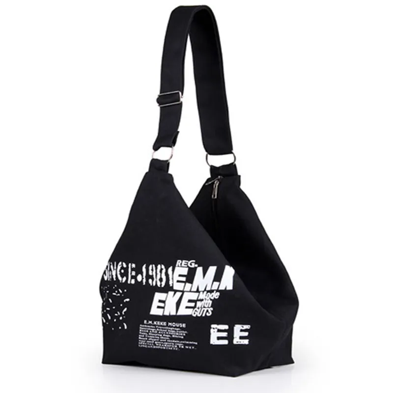 Yogodlns Borsa a tracolla in tela con decorazioni a lettere per donna, grande capacità, borsa da viaggio per studenti, borsa per la spesa_voghion.com