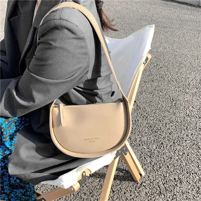 Borse a tracolla a semicerchio con tracolla a sella per le donne, borse e borsette da ragazza con tracolla larga regolabile e di marca firmata_voghion.com
